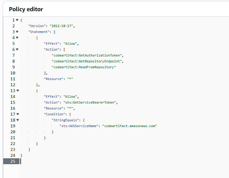 IAM Security Policy Configuration
