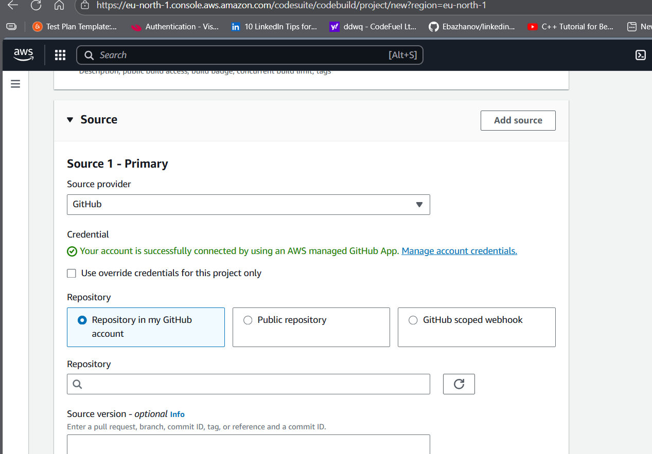 GitHub CodeConnections Integration
