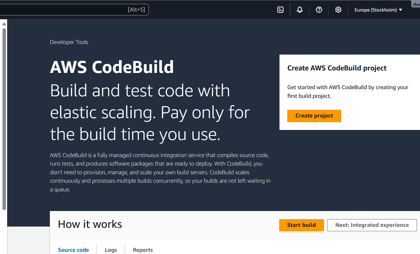 CodeBuild Project Configuration