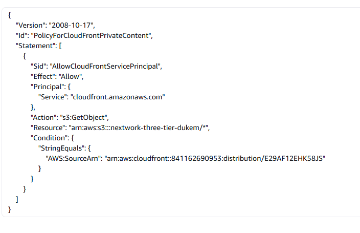S3 Bucket Policy Configuration
