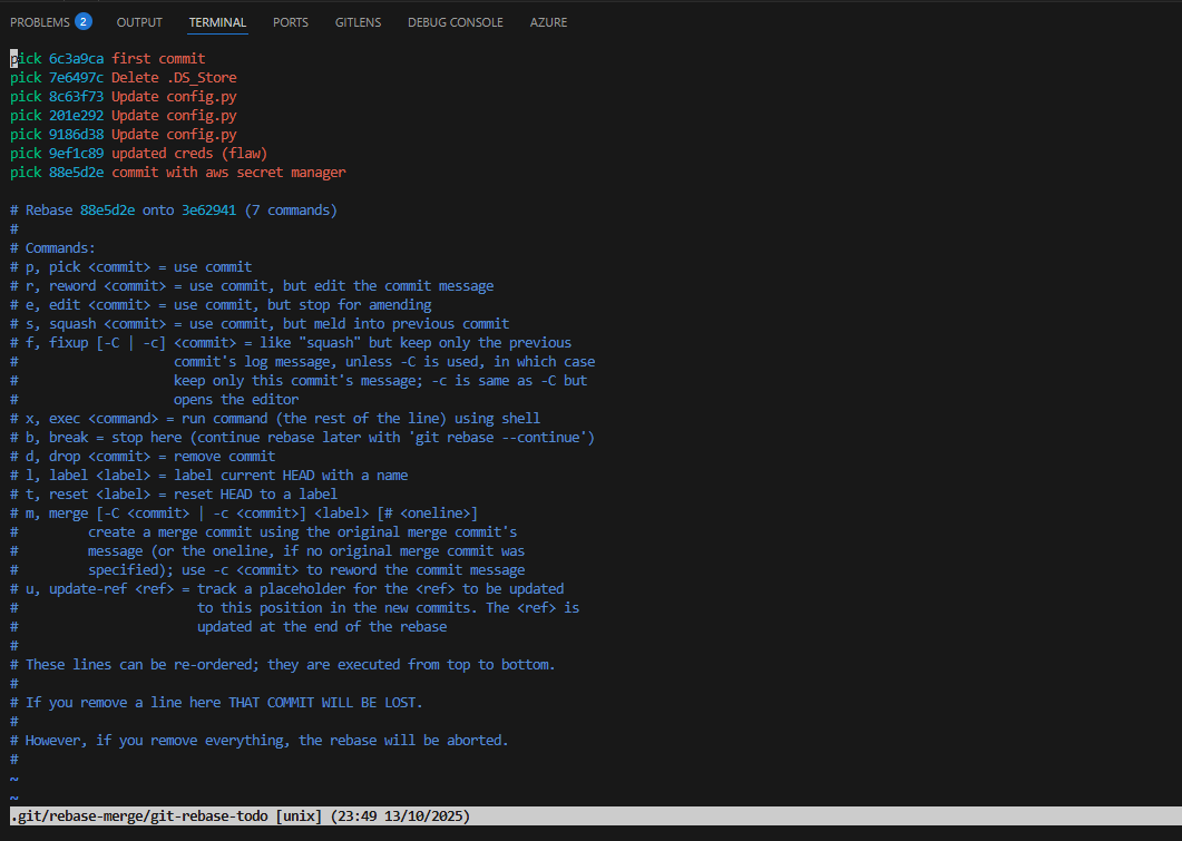 Git Security Cleanup Process